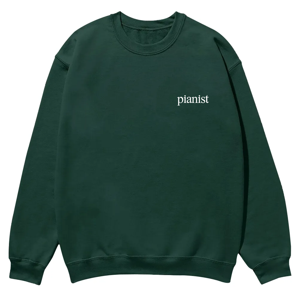 Pianist Casual Crewneck Sweatshirt wearishow