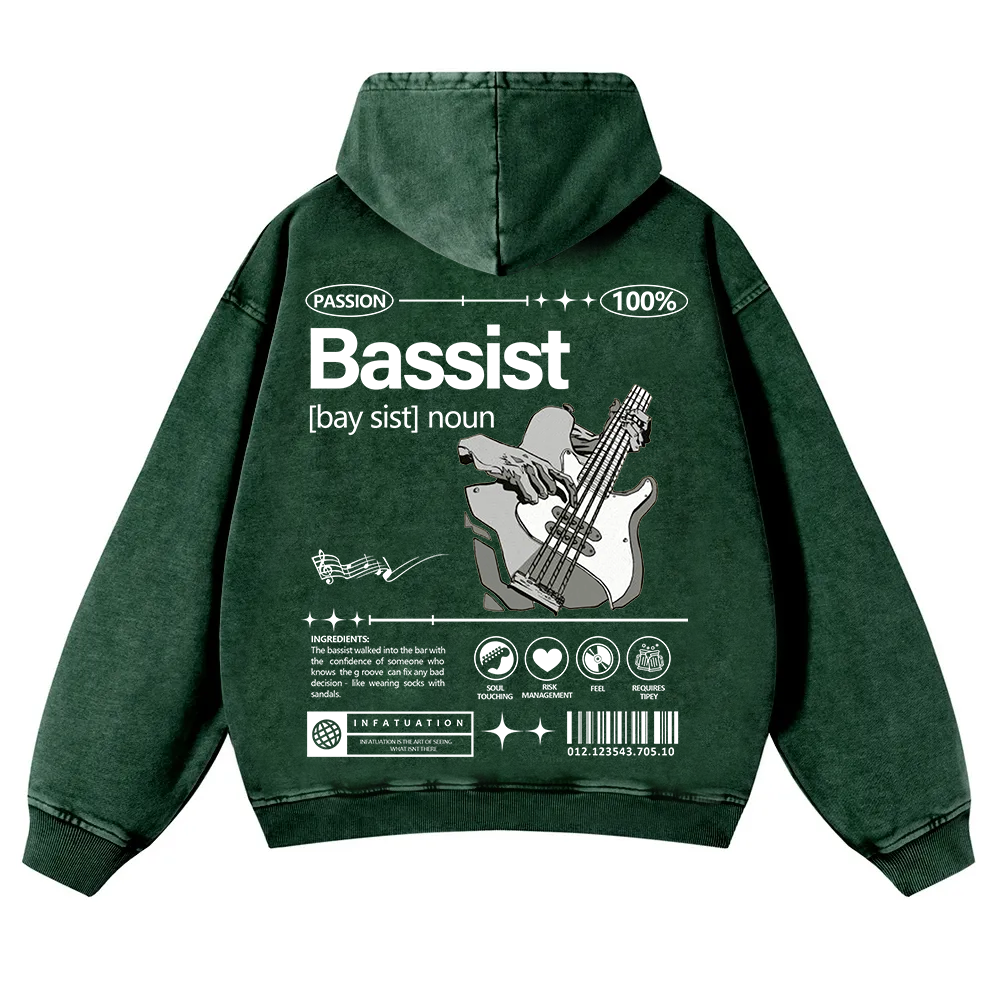 Bassist Washed Hoodie wearishow