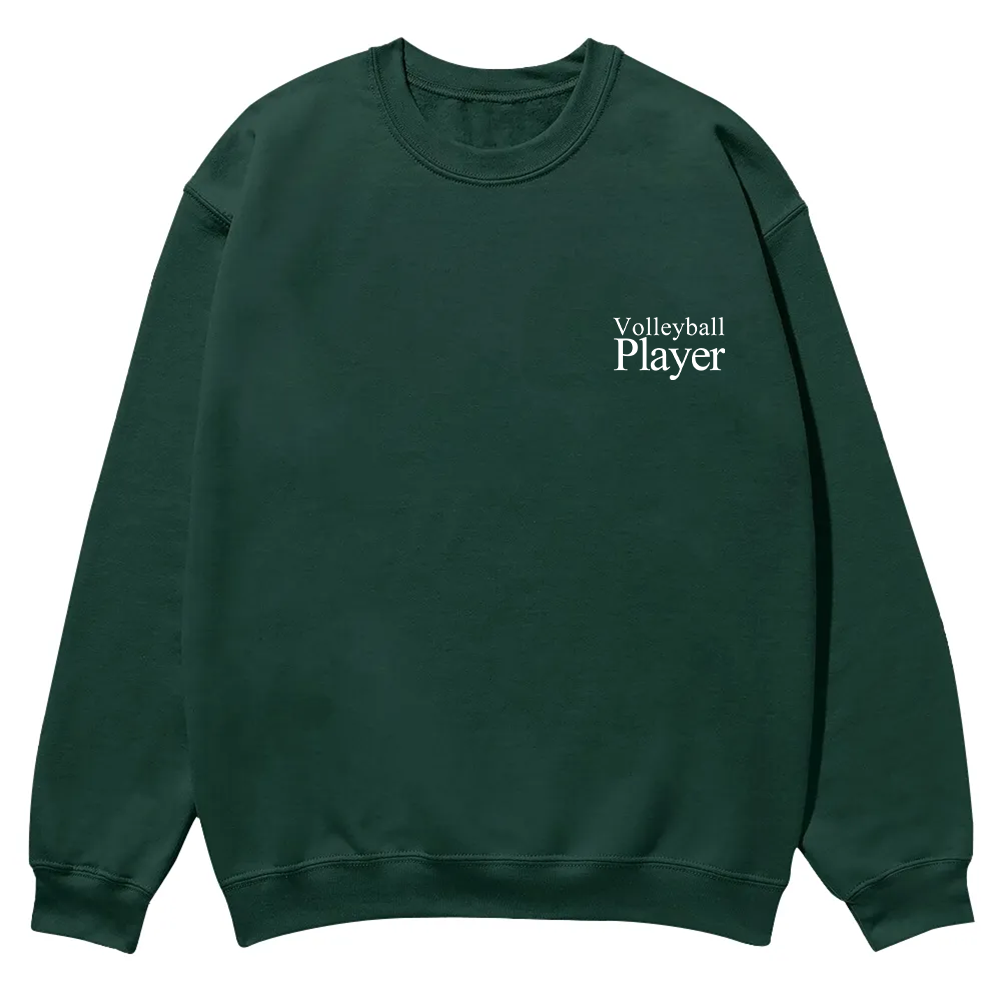 Volleyball Player Casual Crewneck Sweatshirt wearishow