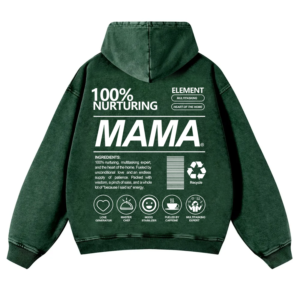 Mama Washed Hoodie wearishow