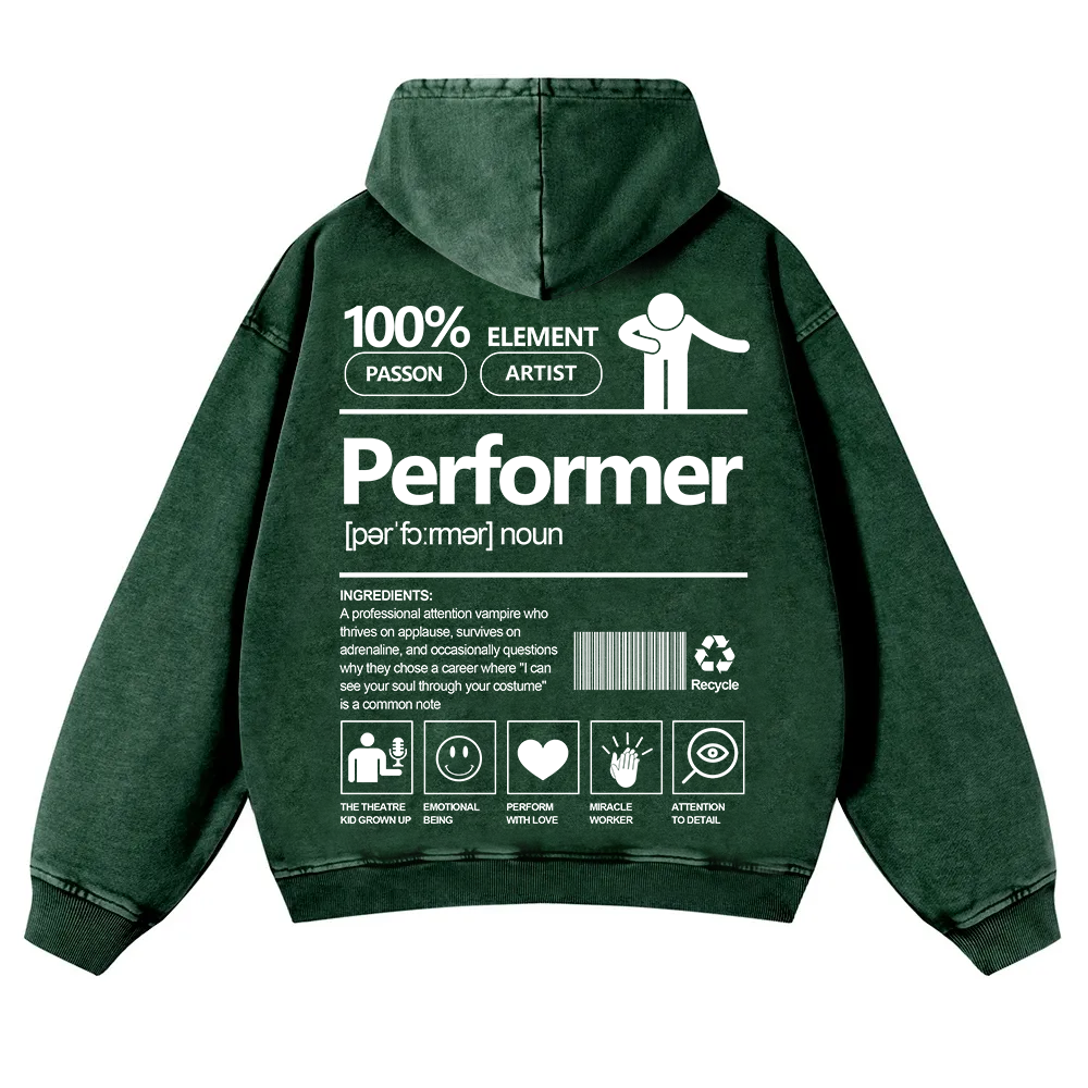 Performer Washed Hoodie wearishow