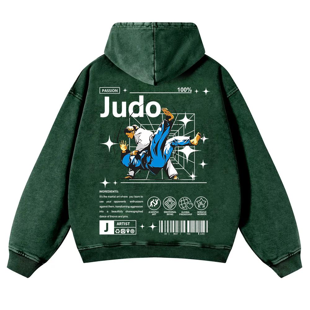 Judo Washed Hoodie wearishow