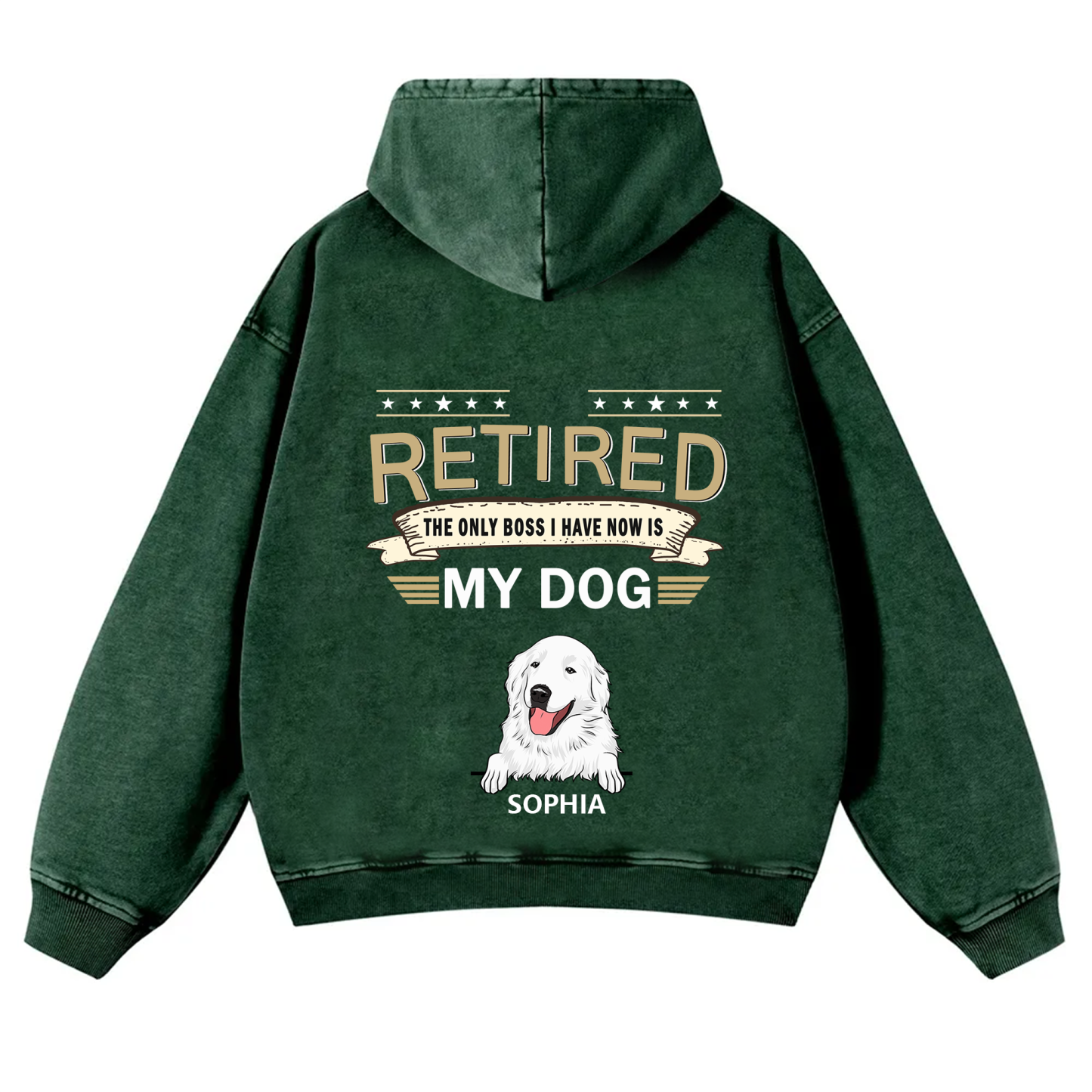 The Only Boss I Have - Personalized Custom Unisex Washed Hoodie