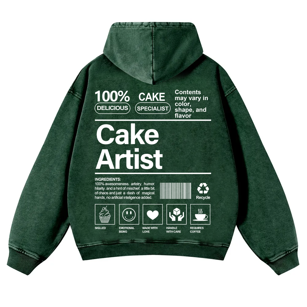 Cake Artist Washed Hoodie wearishow
