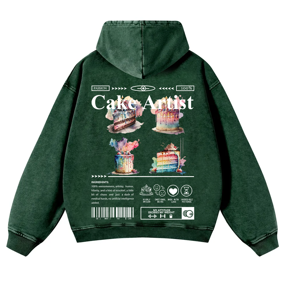 Cake Artist Washed Hoodie wearishow