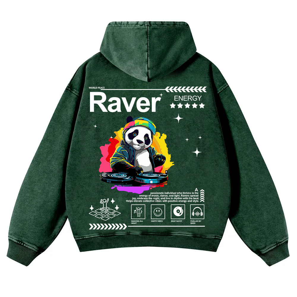 Raver Washed Hoodie wearishow