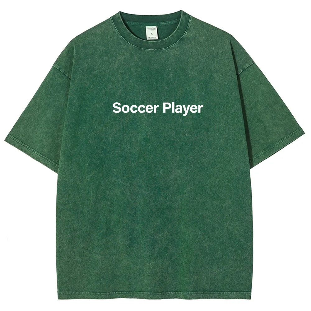 Soccer Player Unisex Fit Washed T-Shirt