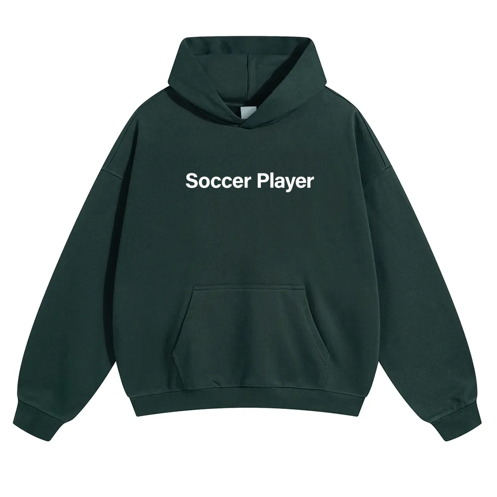 Soccer Player Unisex Solid Color Hoodie wearishow