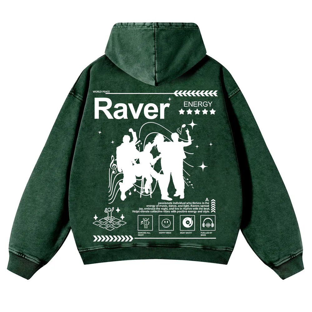 Raver Washed Hoodie wearishow