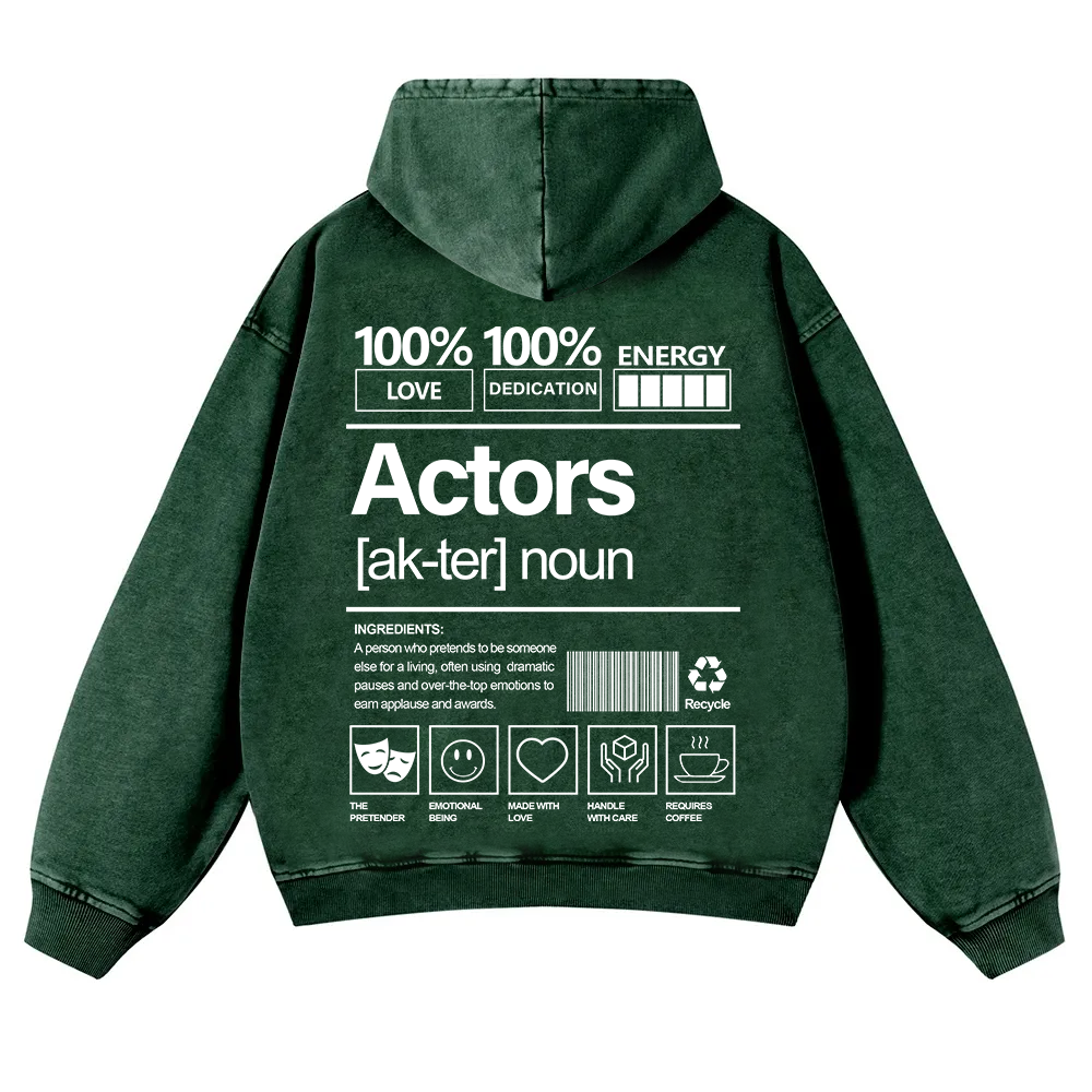 Actors  Washed Hoodie wearishow
