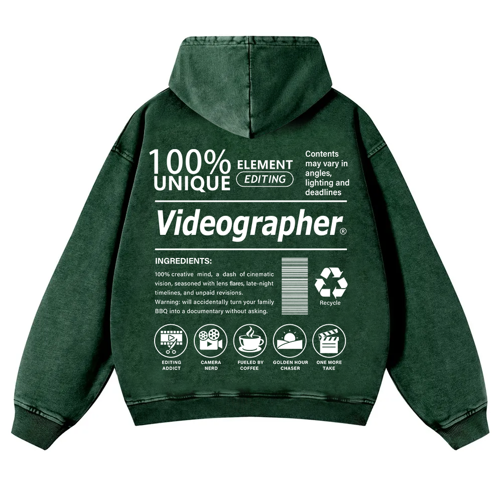 Videographer Washed Hoodie wearishow