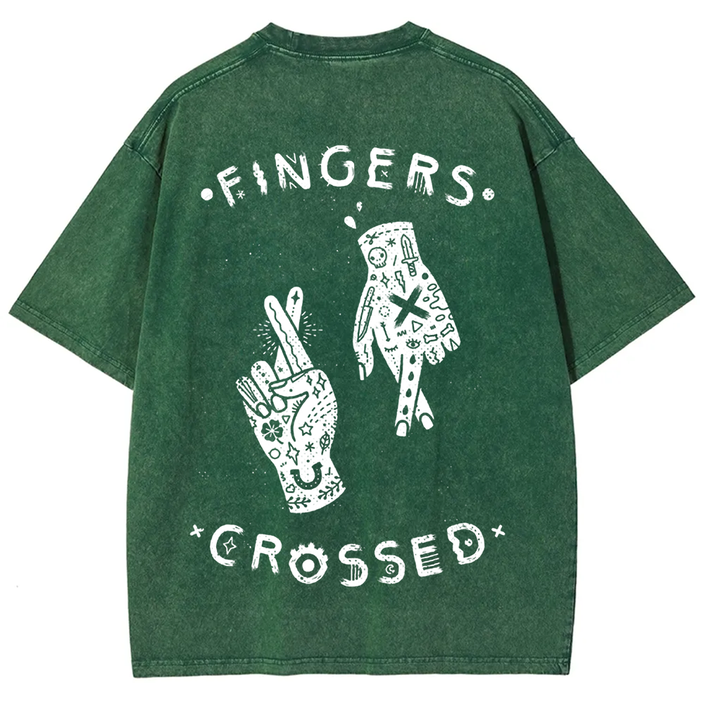 Unisex Vintage Fingers Crossed Music t-Shirt