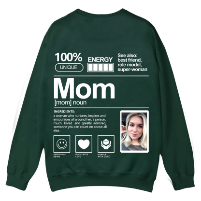 Addcustom  Photo Mom Casual Crewneck Sweatshirt
