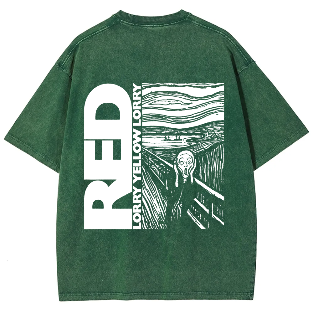 Unisex Vintage  Red Lorry Yellow Lorry Band t-Shirt