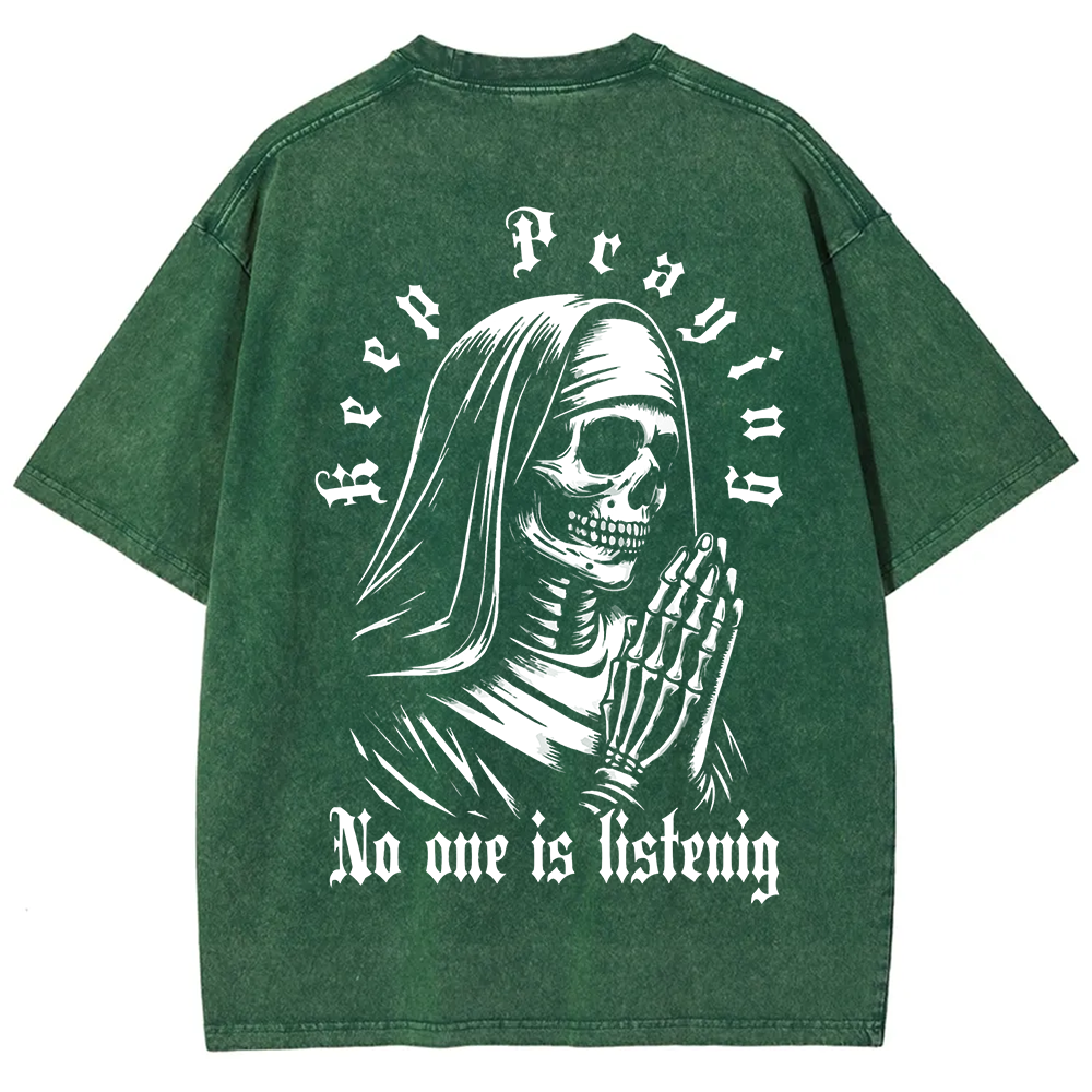 Unisex Vintage Satanic Skull Devil Nun t-Shirt
