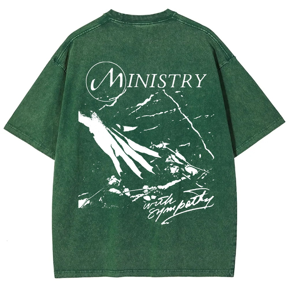 Unisex Vintage  Ministry Band With Sympathy Music   t-Shirt