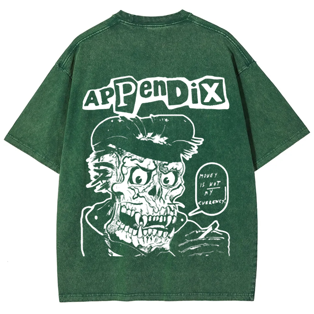 Unisex Vintage Appendix Rock Band  t-Shirt