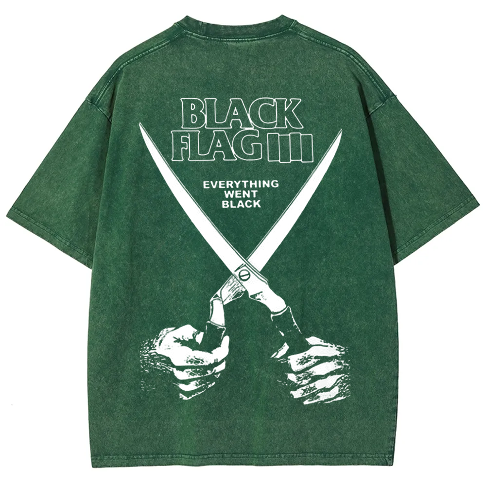 Unisex Vintage Black Flag Rock Band t-Shirt
