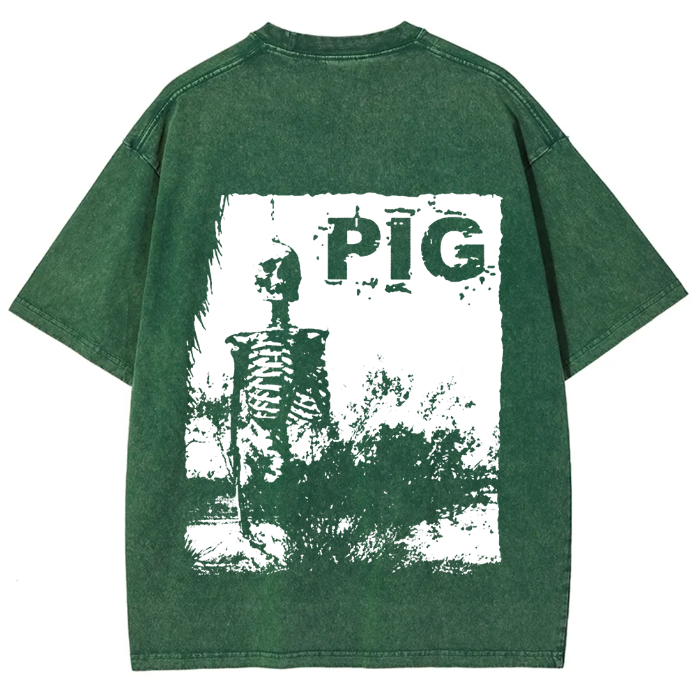 Unisex Vintage Pig Horror Movie t-Shirt