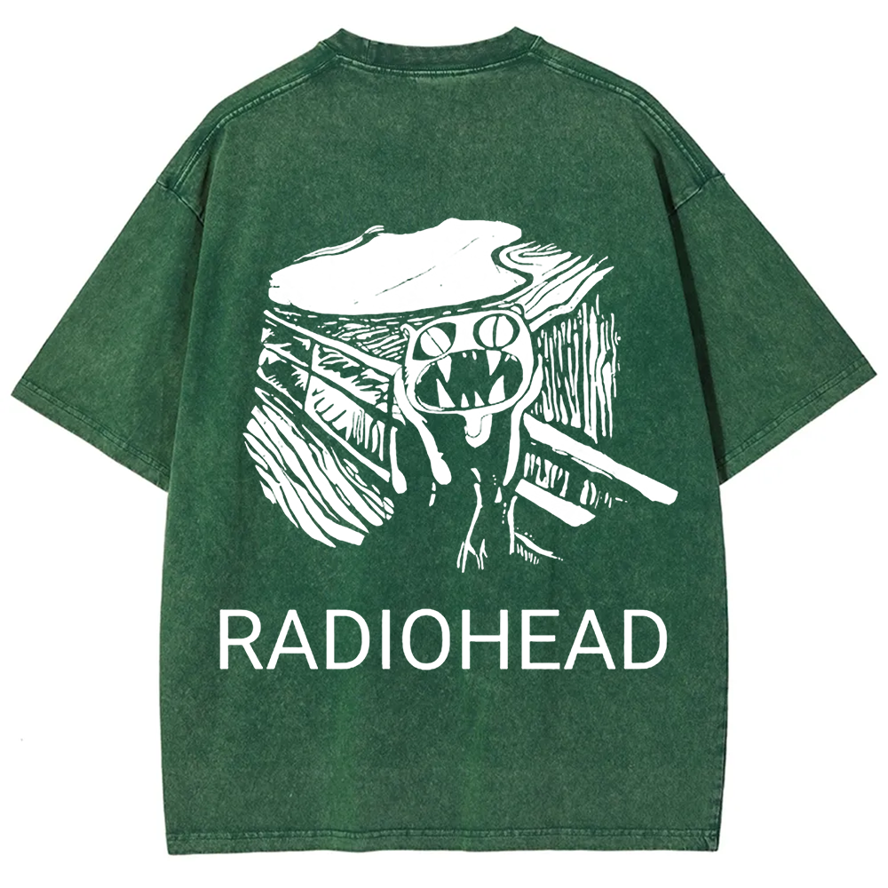 Unisex Vintage  Radiohead Band  t-Shirt
