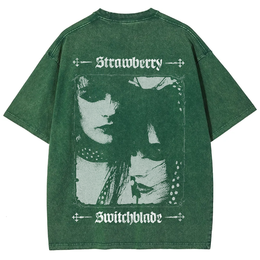 Unisex Vintage Strawberry Switchblade Band  t-Shirt