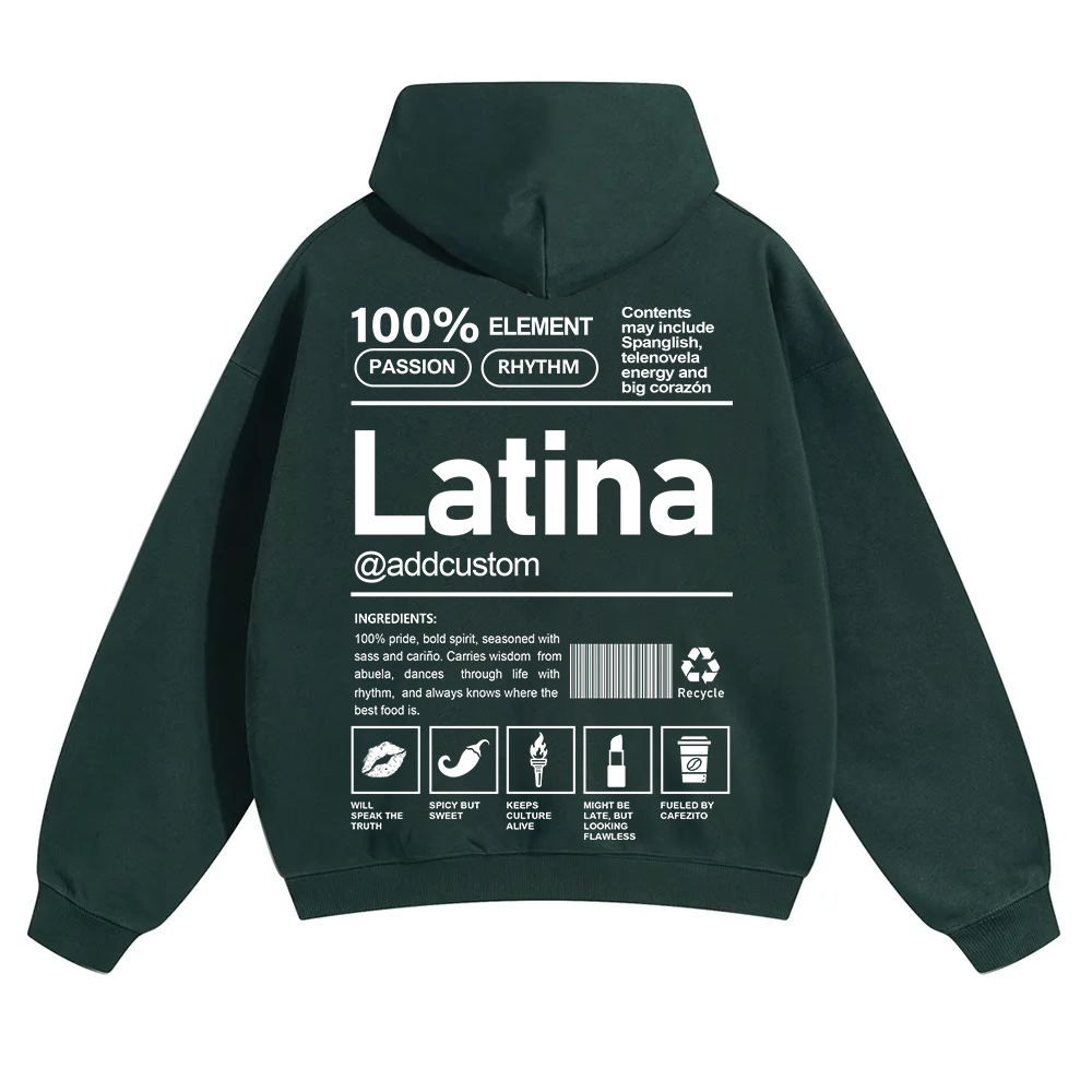 Latina Addcustom Unisex Fit Color Hoodie wearishow