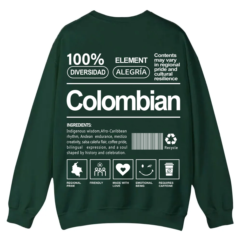 Colombian Unisex Fit  Casual Crewneck Sweatshirt wearishow