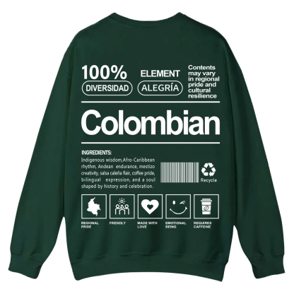 Colombian Unisex Fit  Casual Crewneck Sweatshirt wearishow