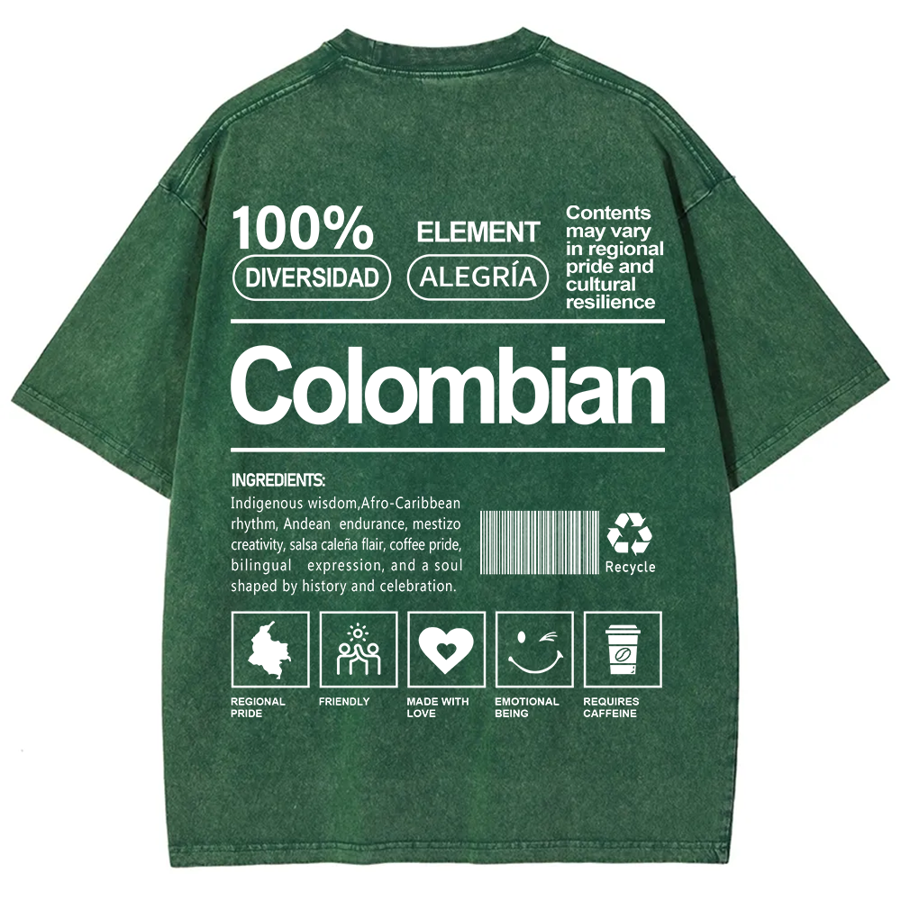 Colombian Unisex Fit  Washed T-Shirt