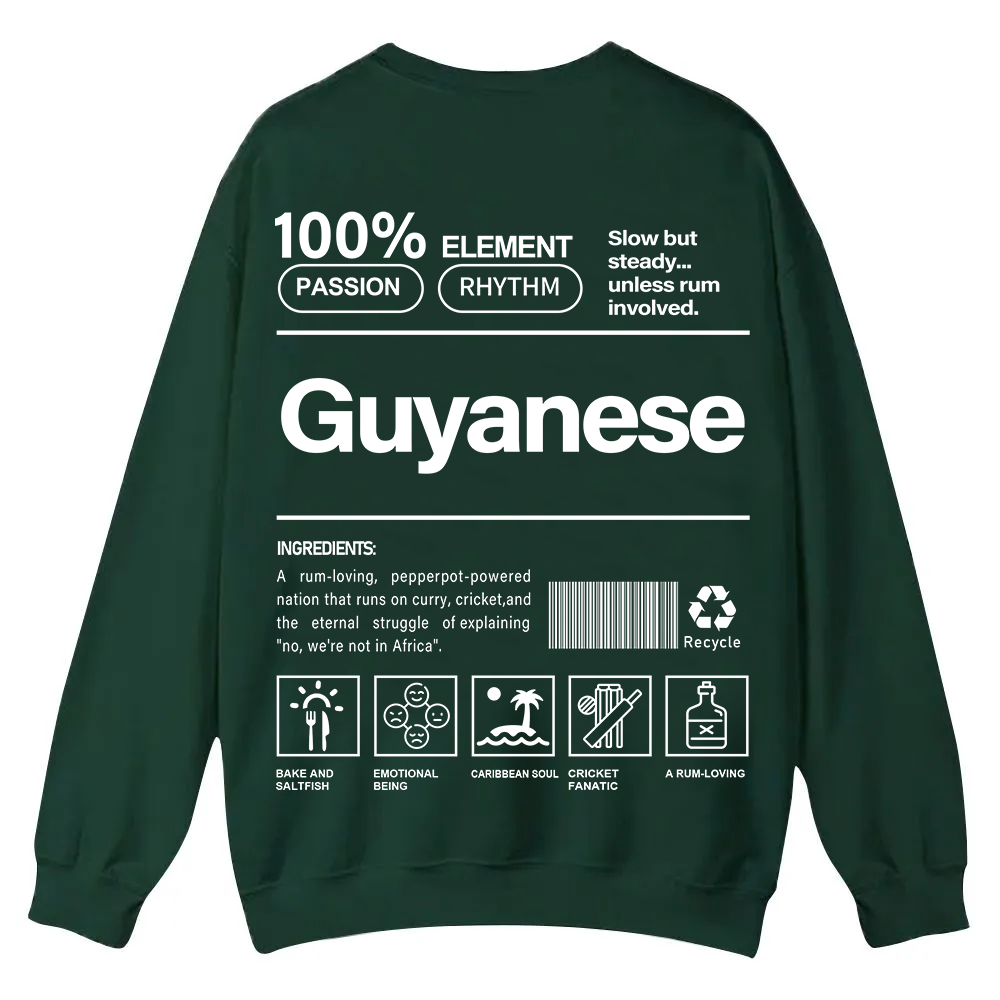 Guyanese Unisex Fit  Casual Crewneck Sweatshirt wearishow
