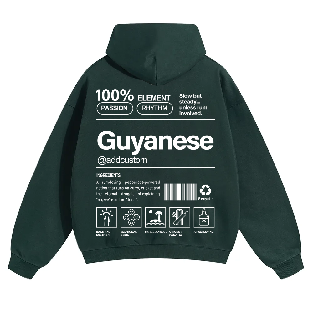 Guyanese Addcustom Unisex Fit Color Hoodie wearishow