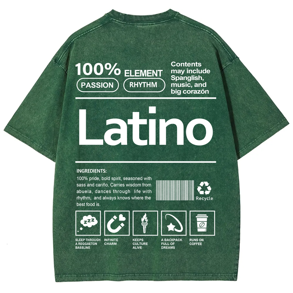 Latino Unisex Fit  Washed T-Shirt