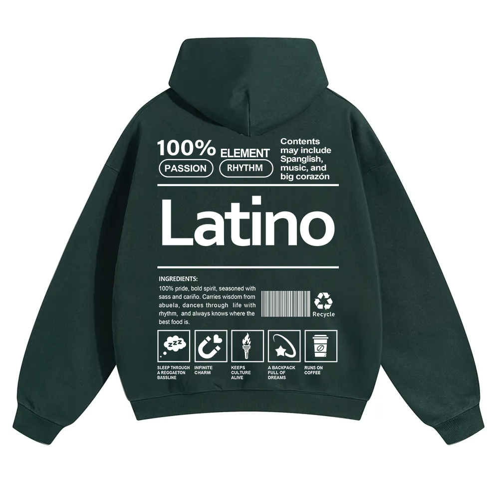 Latino Unisex Fit Color Hoodie wearishow
