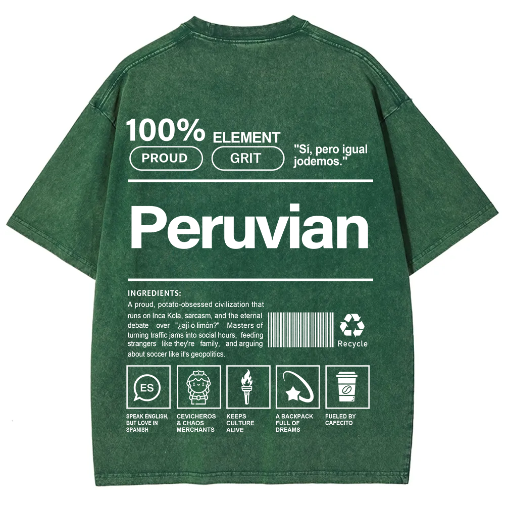 Peruvian Unisex Fit  Washed T-Shirt