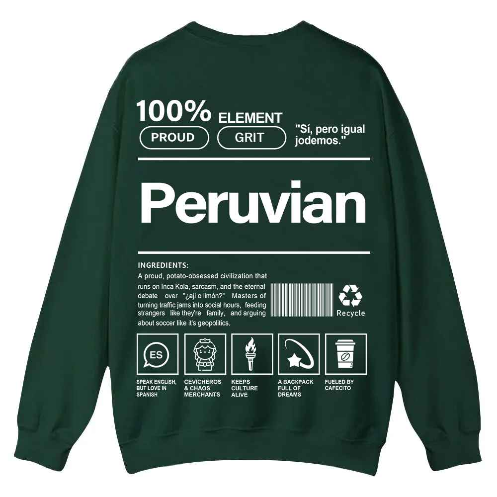 Peruvian Unisex Fit  Casual Crewneck Sweatshirt wearishow