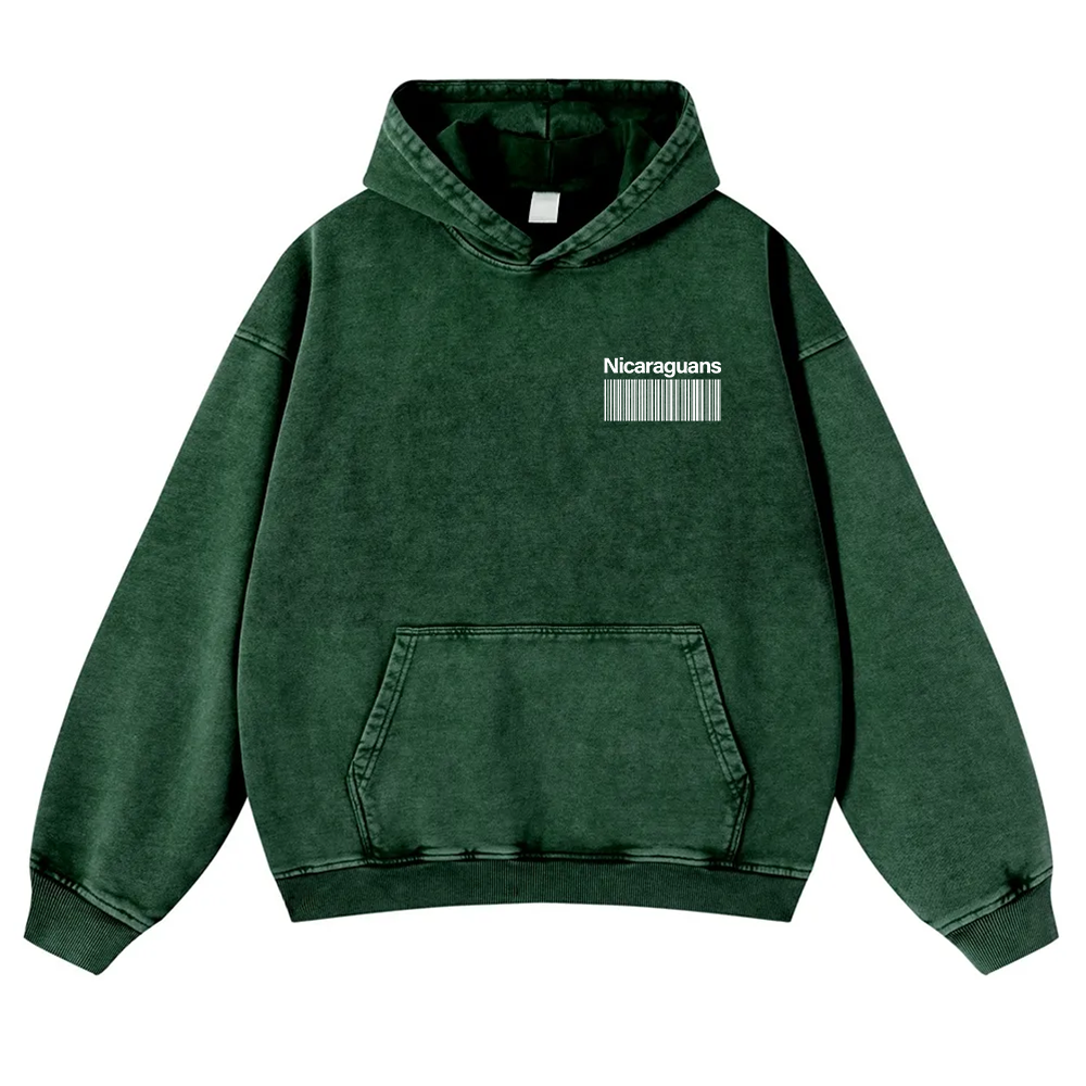 Nicaraguans Unisex Fit  Washed Hoodie wearishow