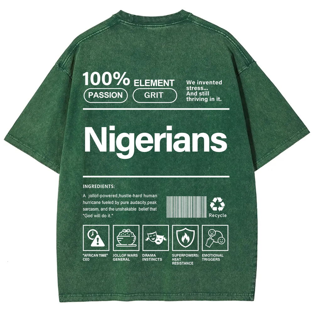 Nigerians Unisex Fit  Washed T-Shirt