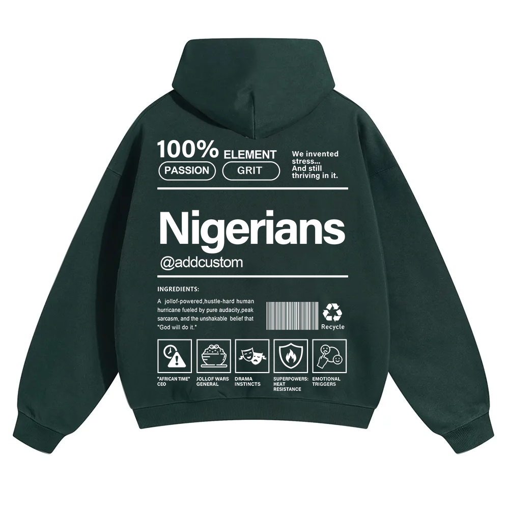 Nigerians Addcustom Unisex Fit Color Hoodie wearishow