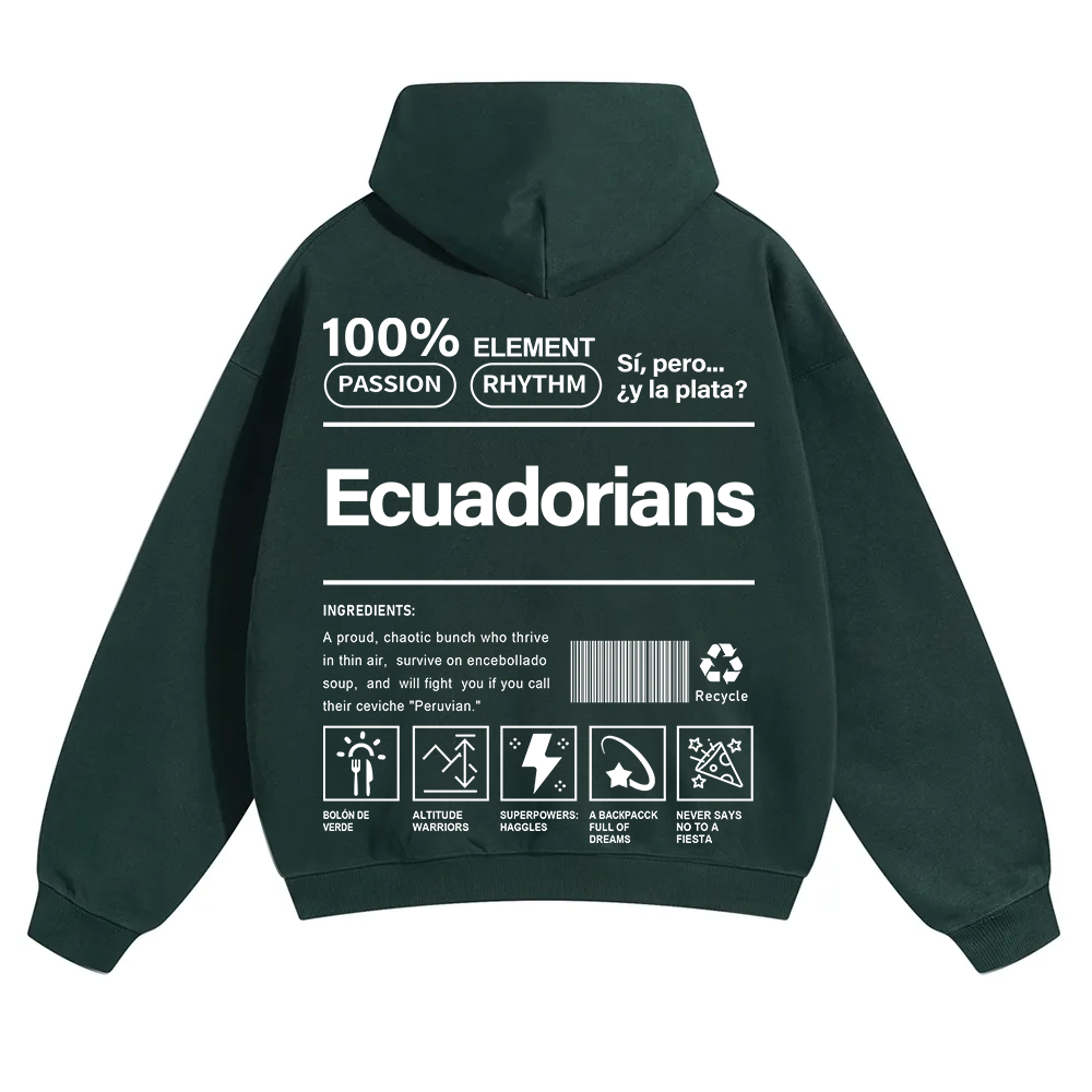 Ecuadorians Unisex Fit Color Hoodie wearishow