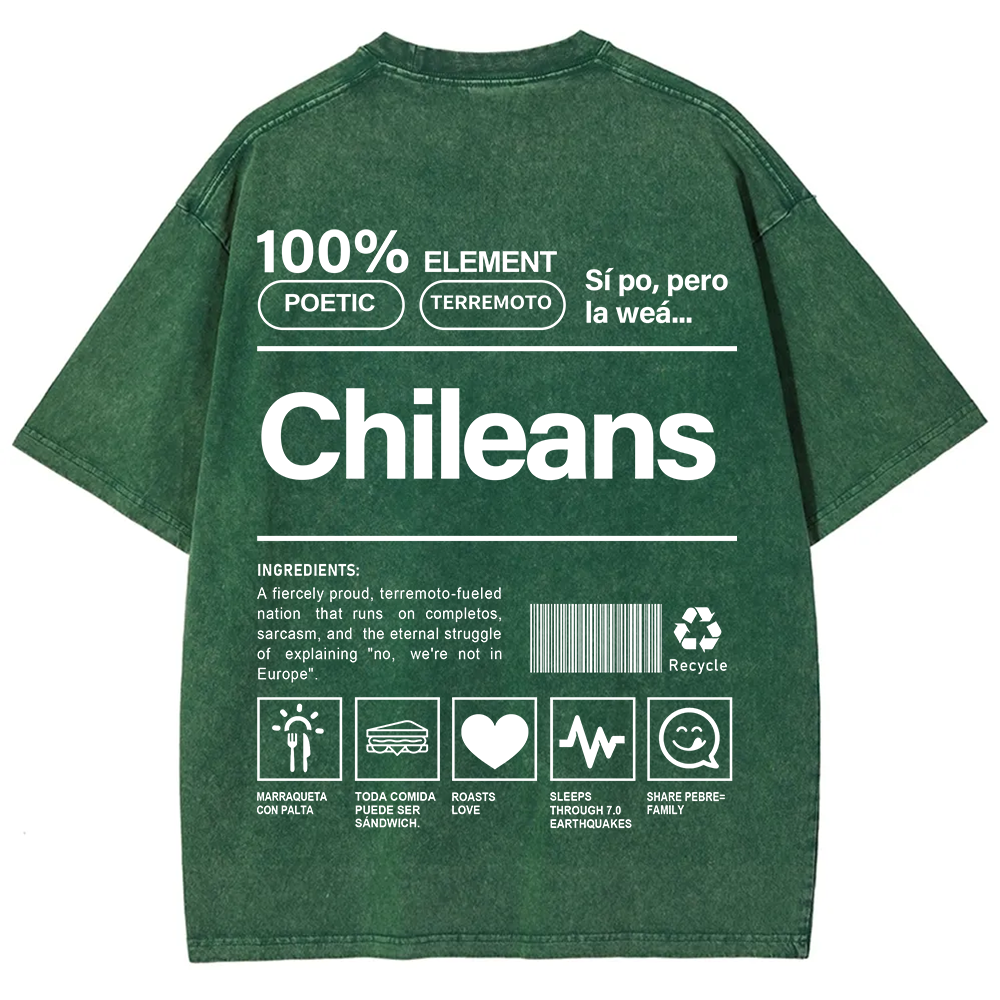 Chileans Unisex Fit  Washed T-Shirt