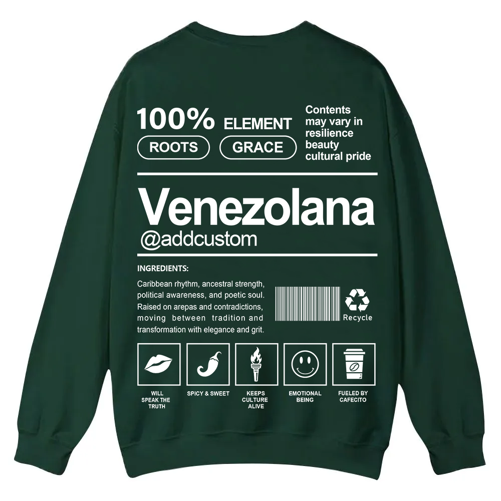 Venezolana Addcustom Unisex Fit  Casual Crewneck Sweatshirt wearishow