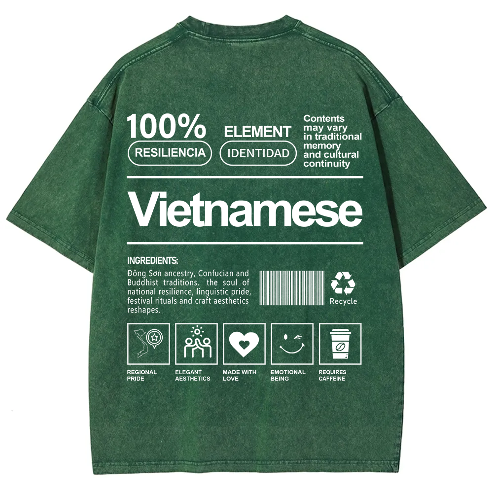 Vietnamese Unisex Fit  Washed T-Shirt