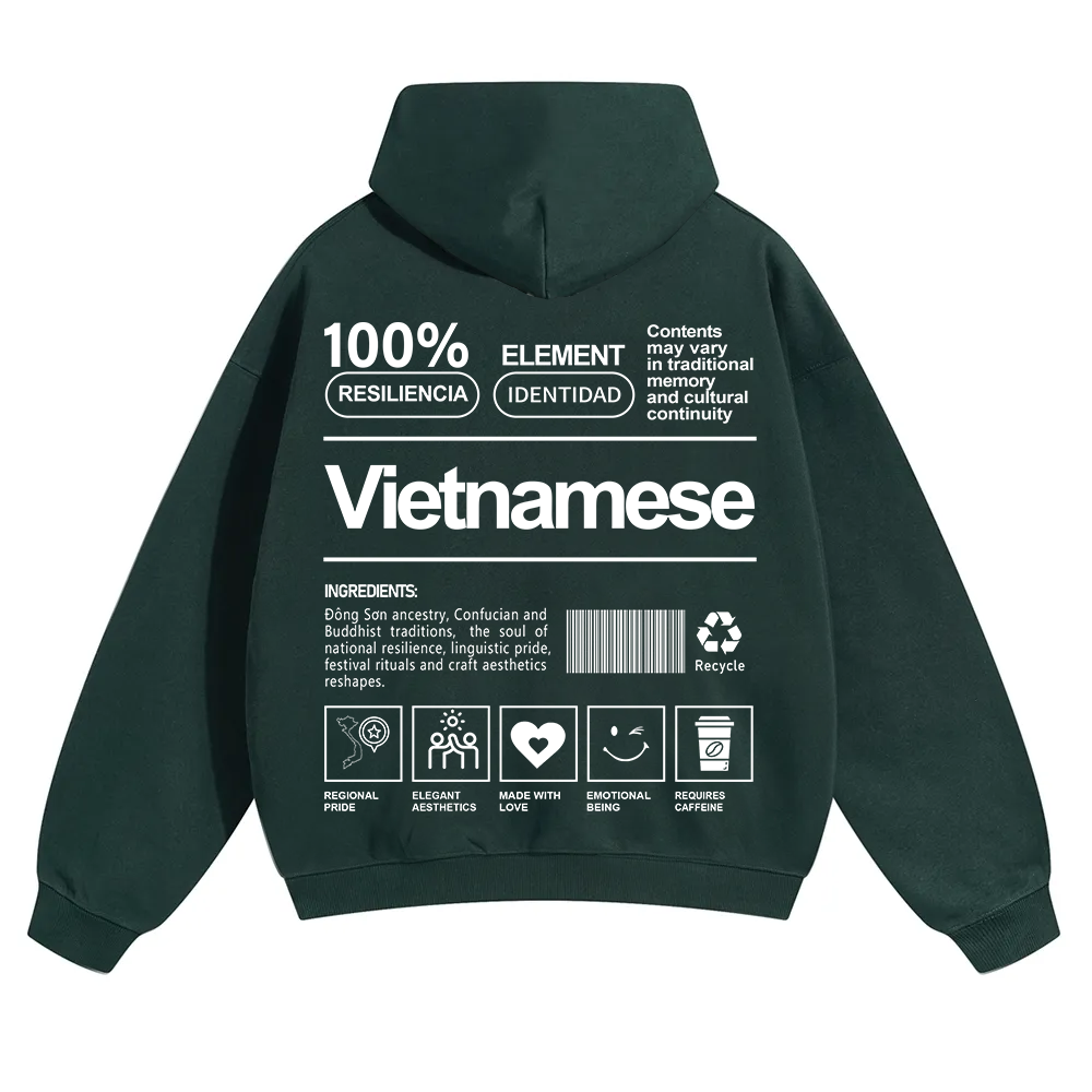 Vietnamese Unisex Fit Color Hoodie wearishow