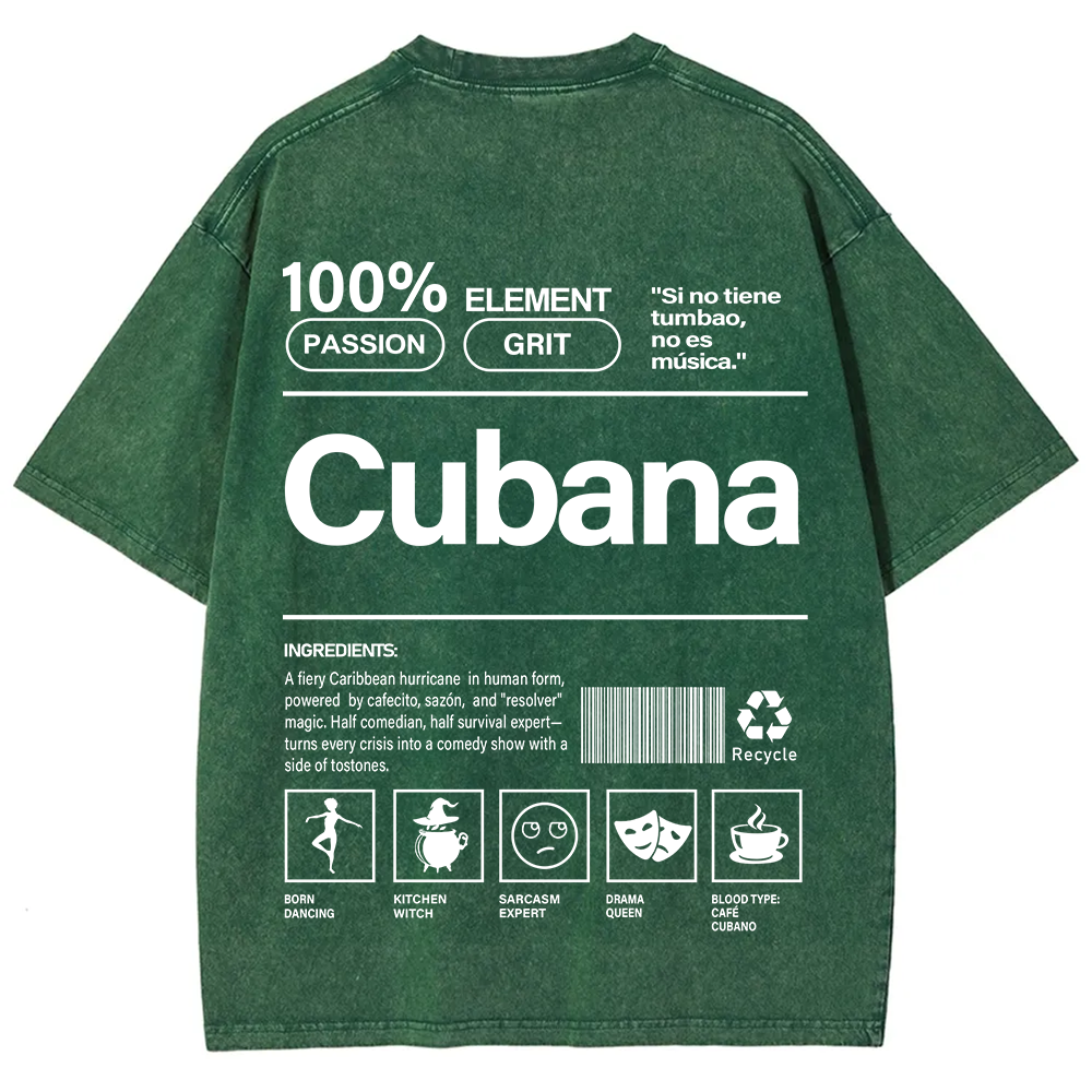 Cubana Unisex Fit  Washed T-Shirt