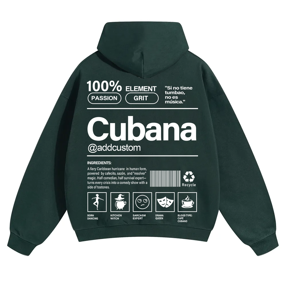 Cubana Addcustom Unisex Fit Color Hoodie wearishow