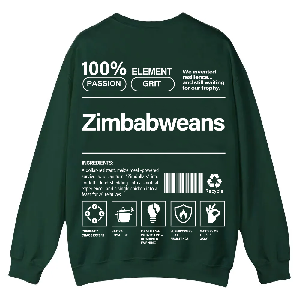 Zimbabweans Unisex Fit  Casual Crewneck Sweatshirt wearishow