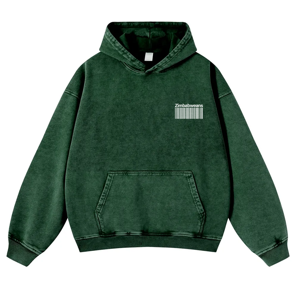 Zimbabweans Unisex Fit  Washed Hoodie wearishow