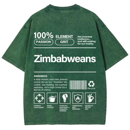 Zimbabweans Unisex Fit  Washed T-Shirt