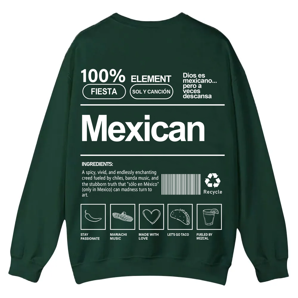Mexican Unisex Fit  Casual Crewneck Sweatshirt wearishow
