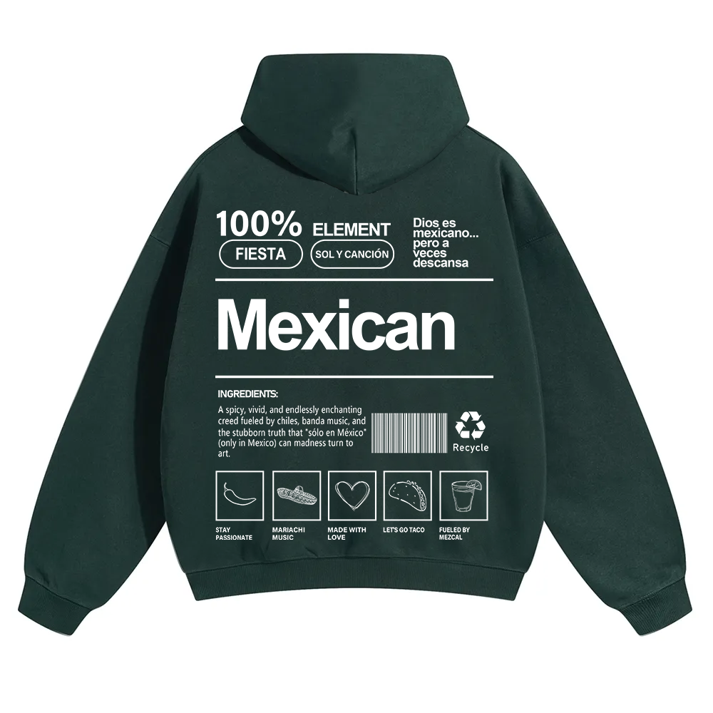 Mexican Unisex Fit Color Hoodie wearishow